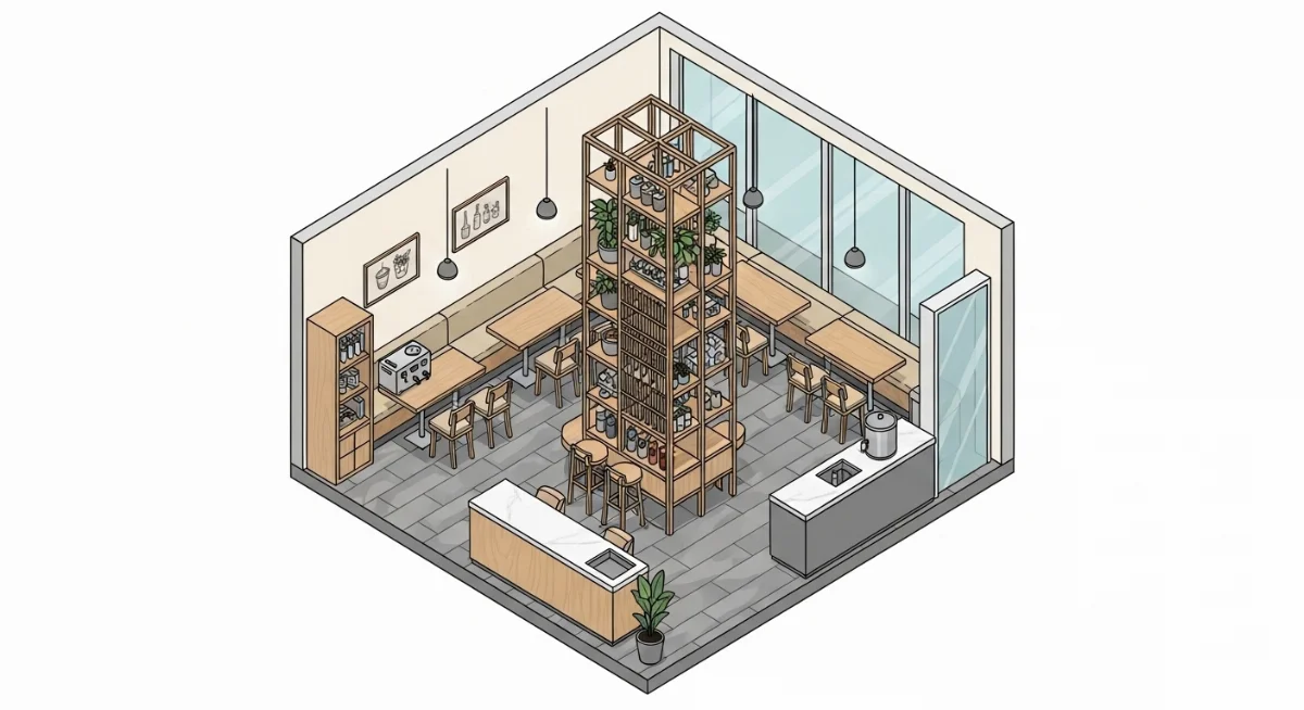 Kinh nghiệm thiết kế quán trà sữa thành công với bố cục ánh sáng ấn tượng