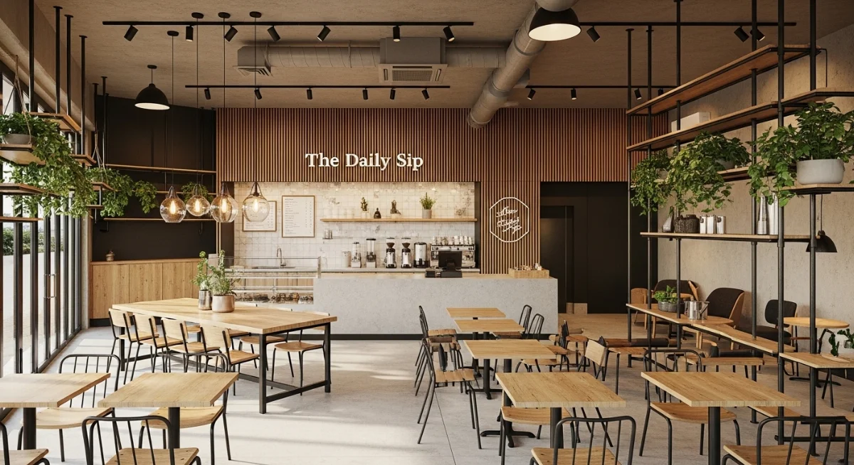 Bản vẽ thiết kế quán trà sữa 20m2 hiện đại, tối ưu không gian nhỏ