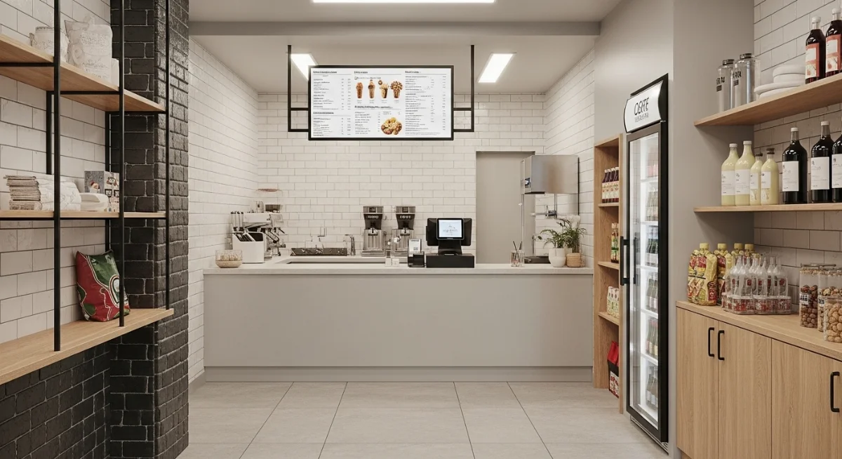 Tấm ốp tường chống ẩm hiện đại cho quán trà sữa tại Dĩ An