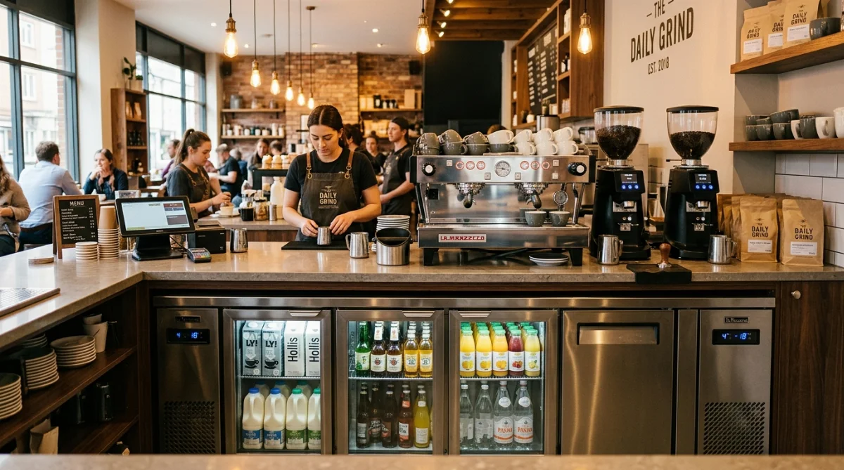 chi phí tủ mát quầy bar quán cà phê - hình minh họa 1