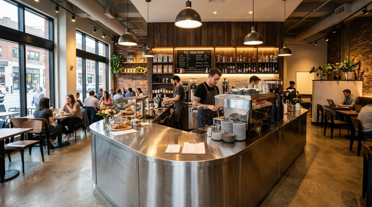 giá quầy bar inox quán cà phê - hình minh họa 1