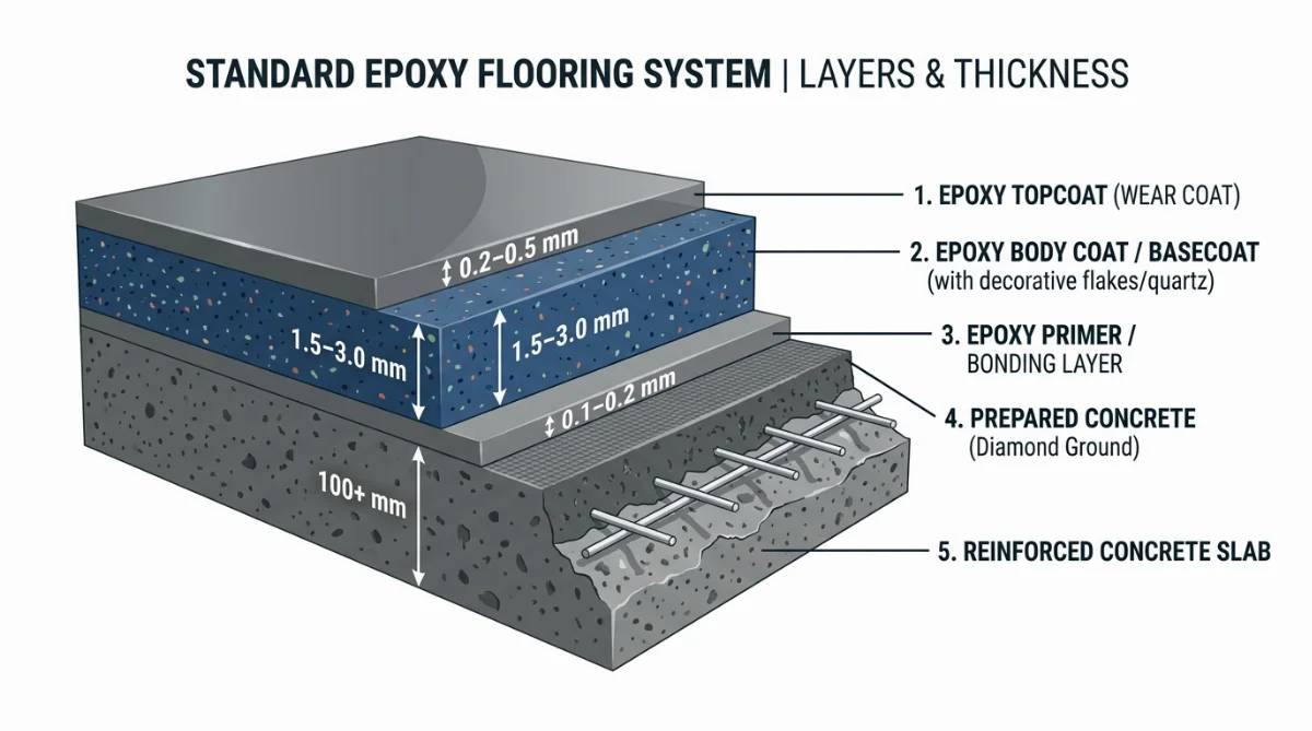 sàn epoxy quán cà phê - hình minh họa 2