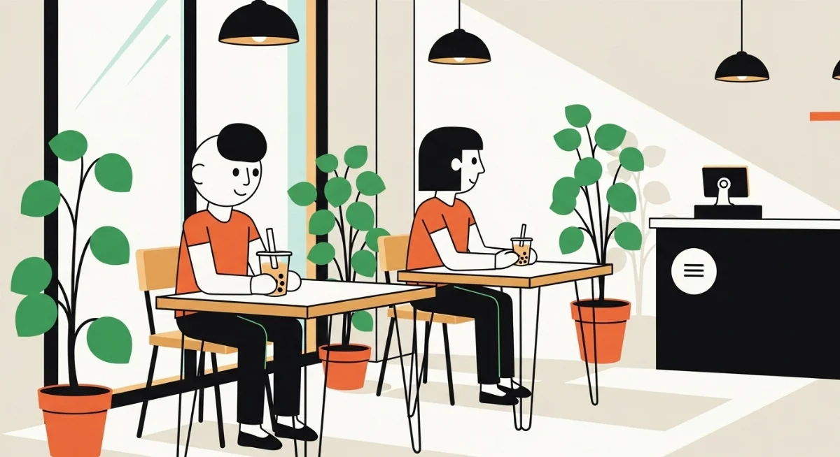 Bạt che nắng quán trà sữa KCN Đồng Nai, thiết kế thẩm mỹ, chống tia UV