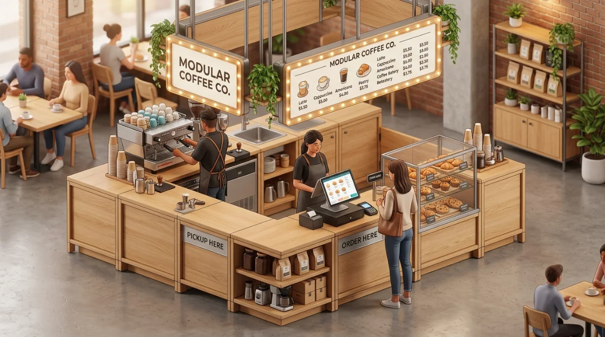 giá quầy order menu board quán cà phê - hình minh họa 2