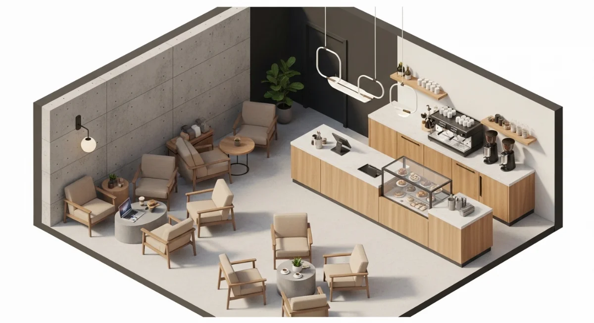 Bảng giá vật liệu trang trí quán cà phê 2026, các loại gạch ốp lát và gỗ nội thất