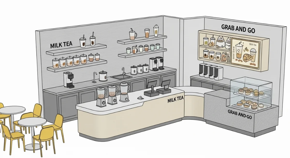 Tường nhà bị ẩm mốc là vấn đề thường gặp ở các quán trà sữa