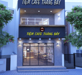 THIẾT KẾ QUÁN CAFE 1 TRỆT 1 LẦU ĐƯỜNG PHẠM VĂN ĐỒNG