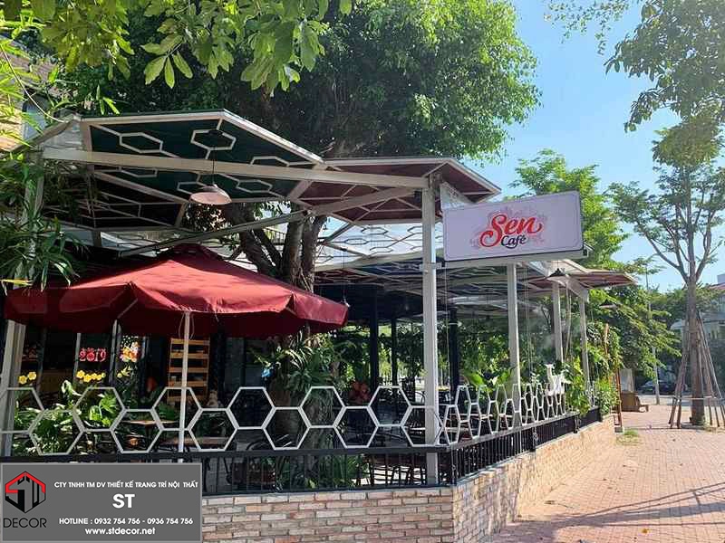 Thiết kế quán cafe 2 mặt tiền