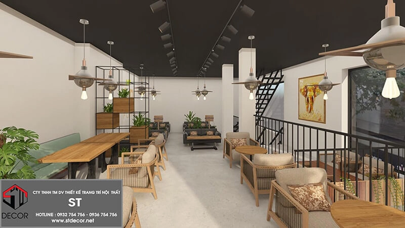 Thiết kế quán cafe 80m2