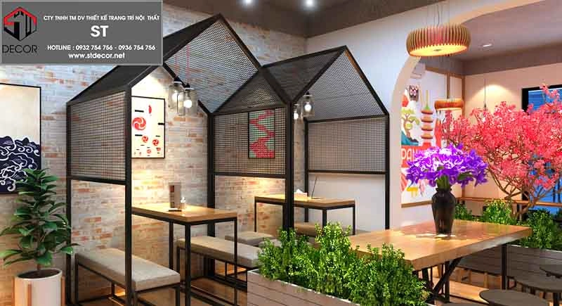 cách thiết kế quán cafe kiểu nhật