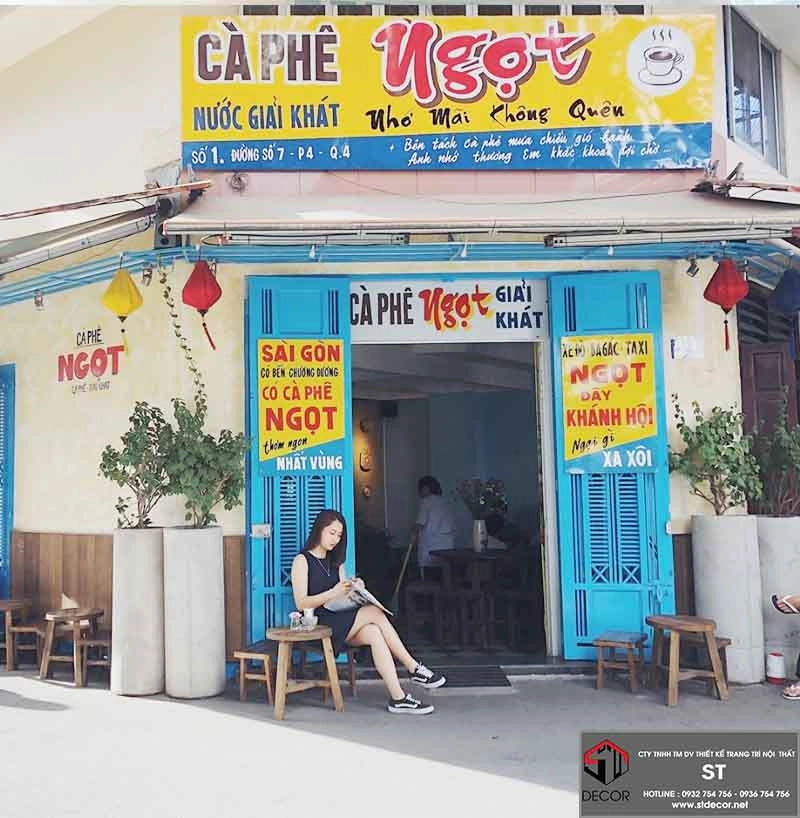 thiết kế quán cafe phong cách hoài cổ