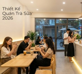 Thiết Kế Quán Trà Sữa 2026: 217+ Mẫu Đỉnh Cao 