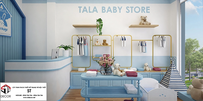 Thiết kế shop thời trang baby