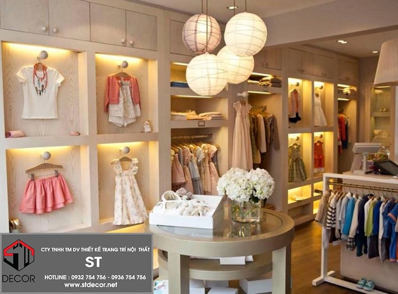 thiết kế shop thời trang trẻ em