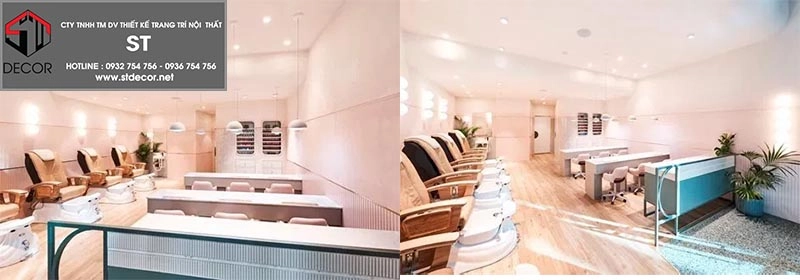 thiết kế tiệm nail hàn quốc