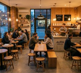 Bố Trí 12–16 Chỗ Ngồi Cho Quán Cà Phê 20–30m²