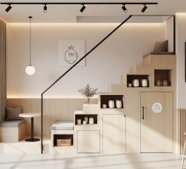 Cầu Thang Giả Tạo: Giải Pháp Tiết Kiệm 3m2 Diện Tích