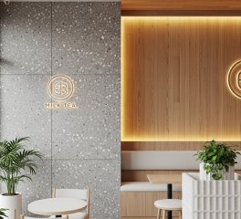 So Sánh Vật Liệu Ốp Tường Quán Trà Sữa 2026: Terrazzo vs Gỗ Công Nghiệp (Bảng Giá/m²)