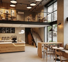 Thiết Kế Quán Trà Sữa 2 Tầng: Tối Ưu 30m2 Thành 50m2 Sử Dụng