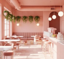 Tông Hồng Pastel 2026 Cho Quán Trà Sữa: Công Thức Phối Màu Chuẩn Gen Z (Kèm Mã Pantone)