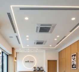 Trần Thả Tiêu Âm: Kết Hợp Đèn LED & Hệ Thống Điều Hòa Giúp Mát Hơn 3°C