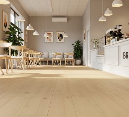 Sàn Vinyl Chống Trơn Cho Quán Trà Sữa 2026: 3 Mẫu Đẹp & An Toàn