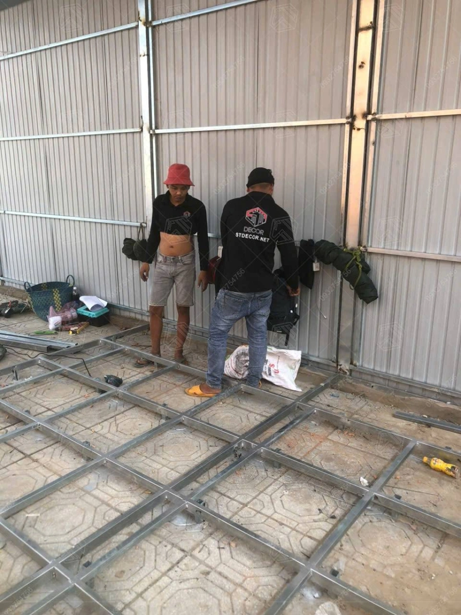 Thi công kết cấu chính quán trà sữa Anh Quang