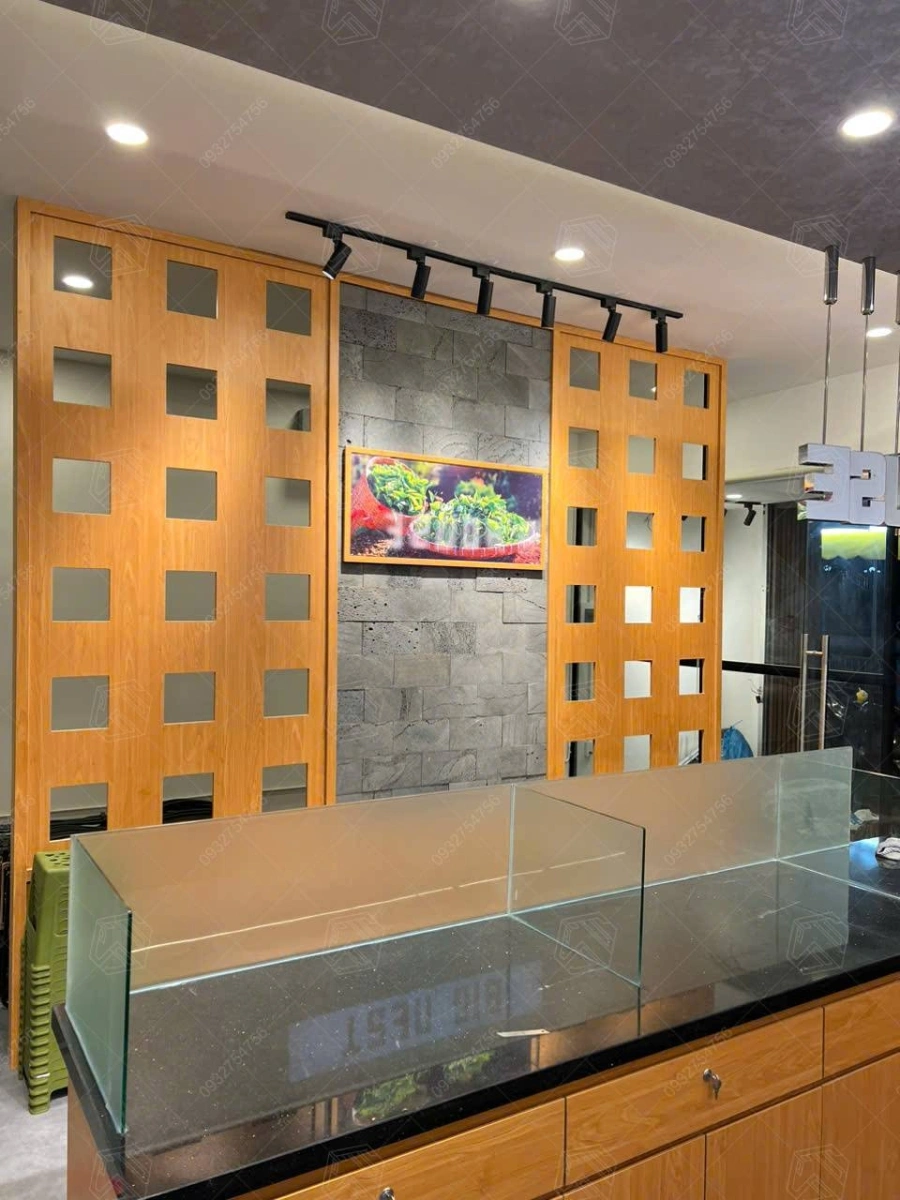 Thi công quầy pha chế quán trà sữa Anh Tuấn