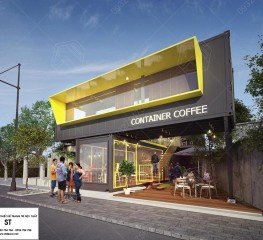 Mẫu thiết kế quán cafe container ấn tượng độc đáo