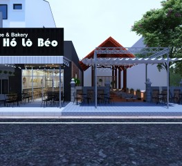 Mẫu thiết kế quán trà sữa Bình Dương - Hồ Lô Béo